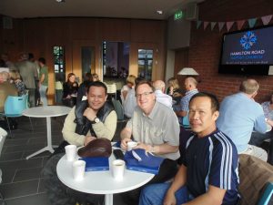 Guys from the Philippines receiving their first ever Bibles!
